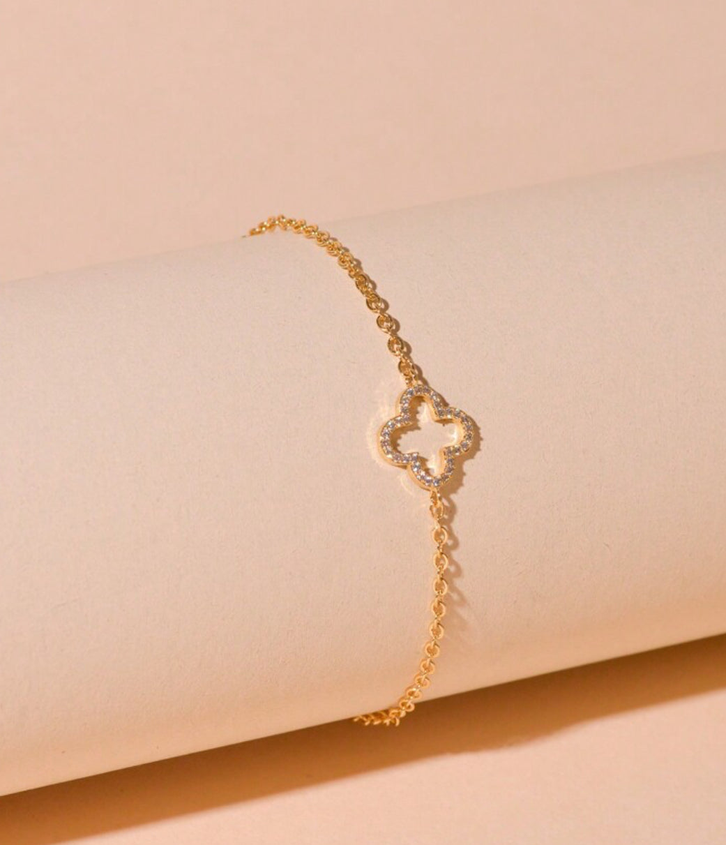Lucky Leaves Armband Edelstahl