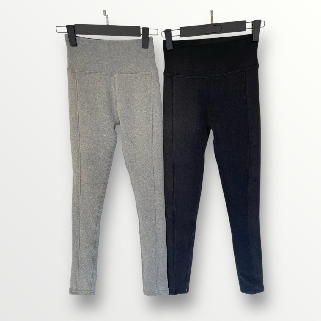 Schwarze Premium Thermo Leggings mit Shape Effekt & Teddyfellfutter