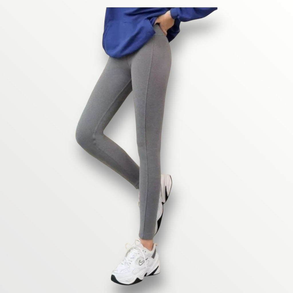 Schwarze Premium Thermo Leggings mit Shape Effekt & Teddyfellfutter