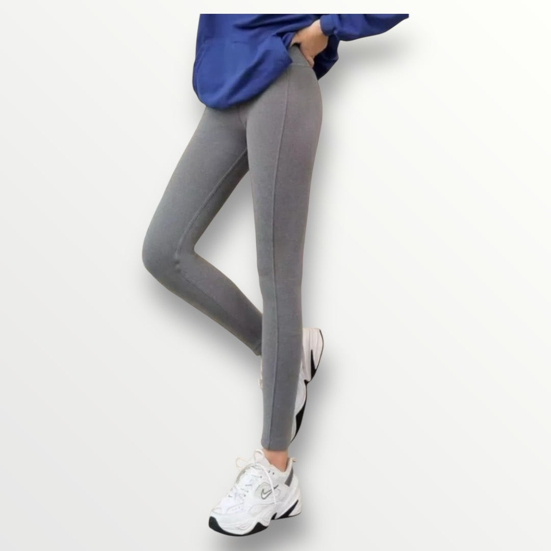 Schwarze Premium Thermo Leggings mit Shape Effekt & Teddyfellfutter