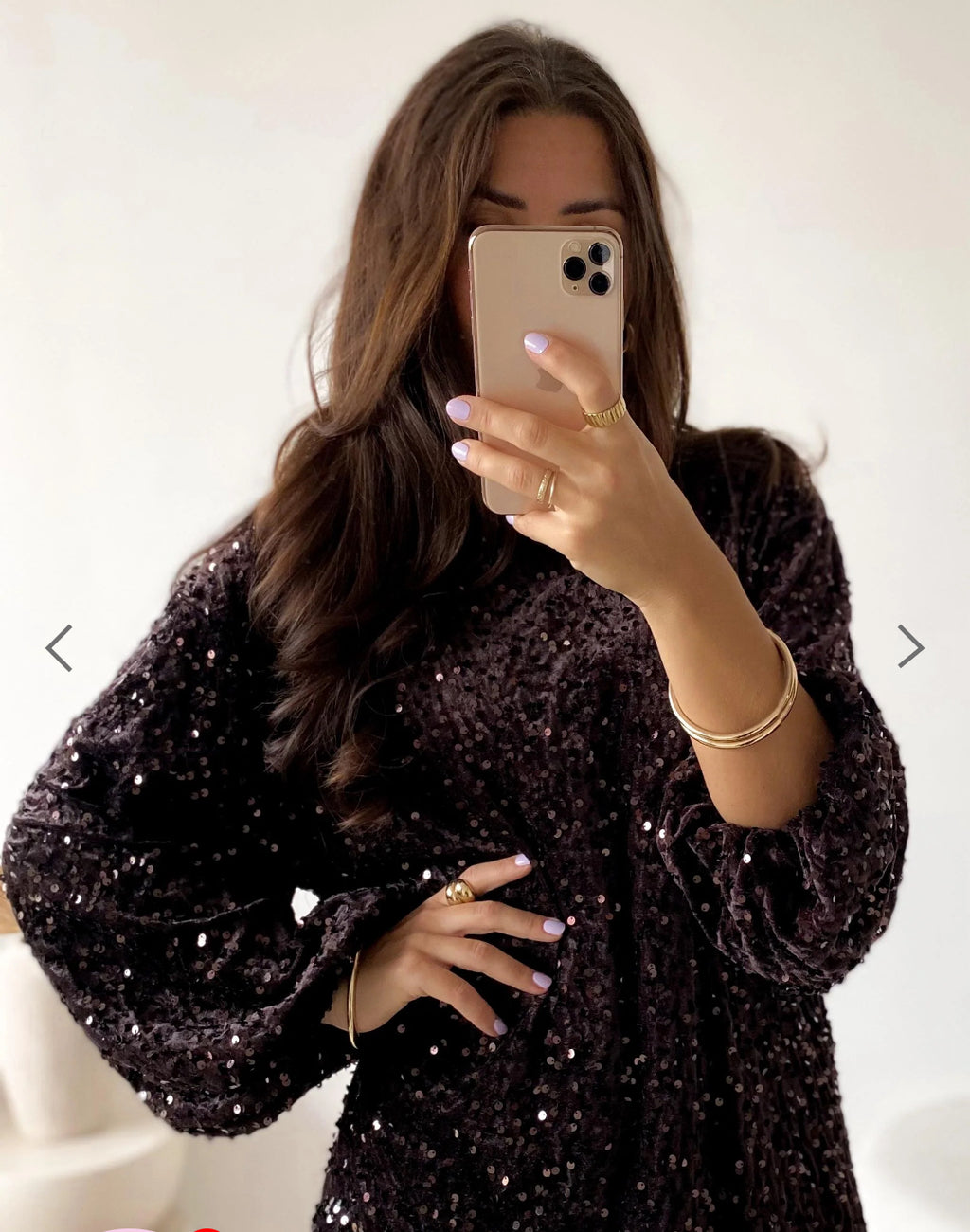 Samtkleid Coffee Sparkle