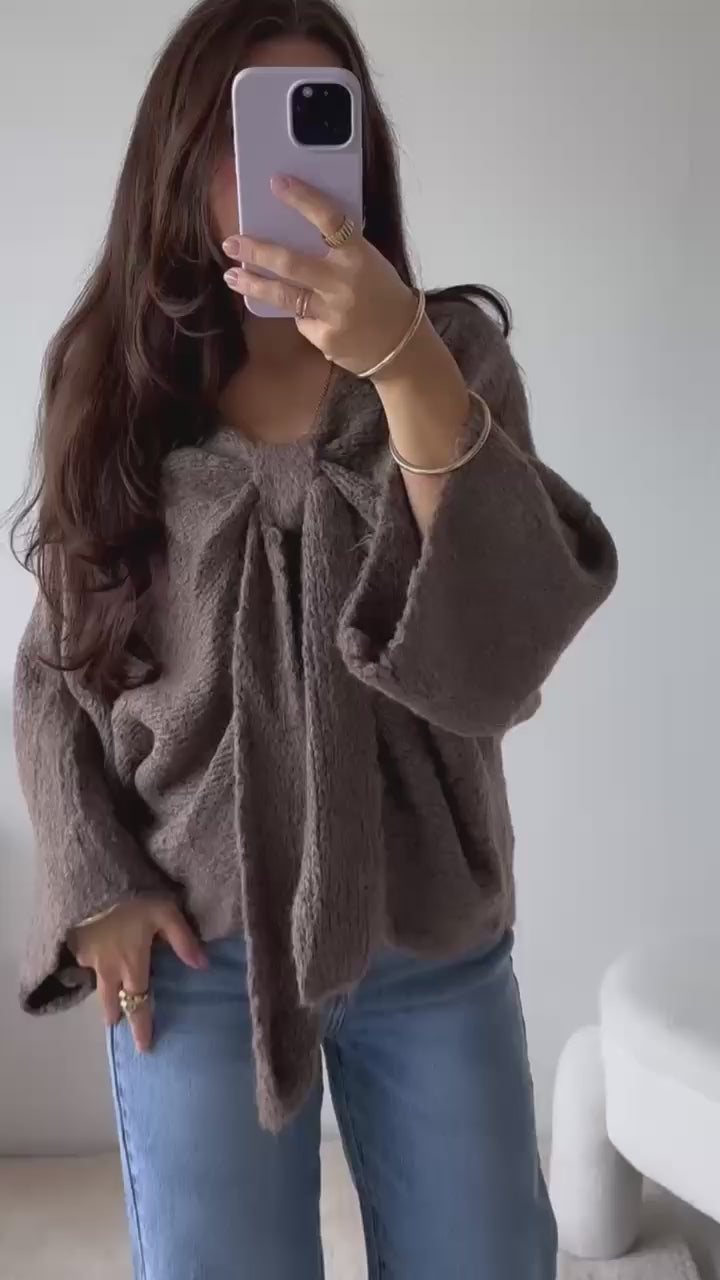 Kuschliger Pullover Big Bow (Verschiedene Farben)